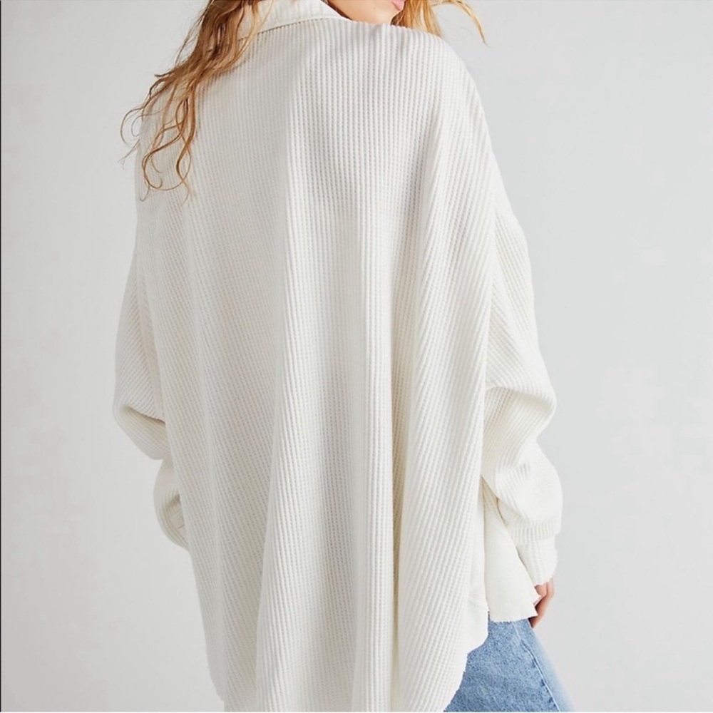 Free People One Scout Oversized Jacket White Size M - Picture 5 of 13